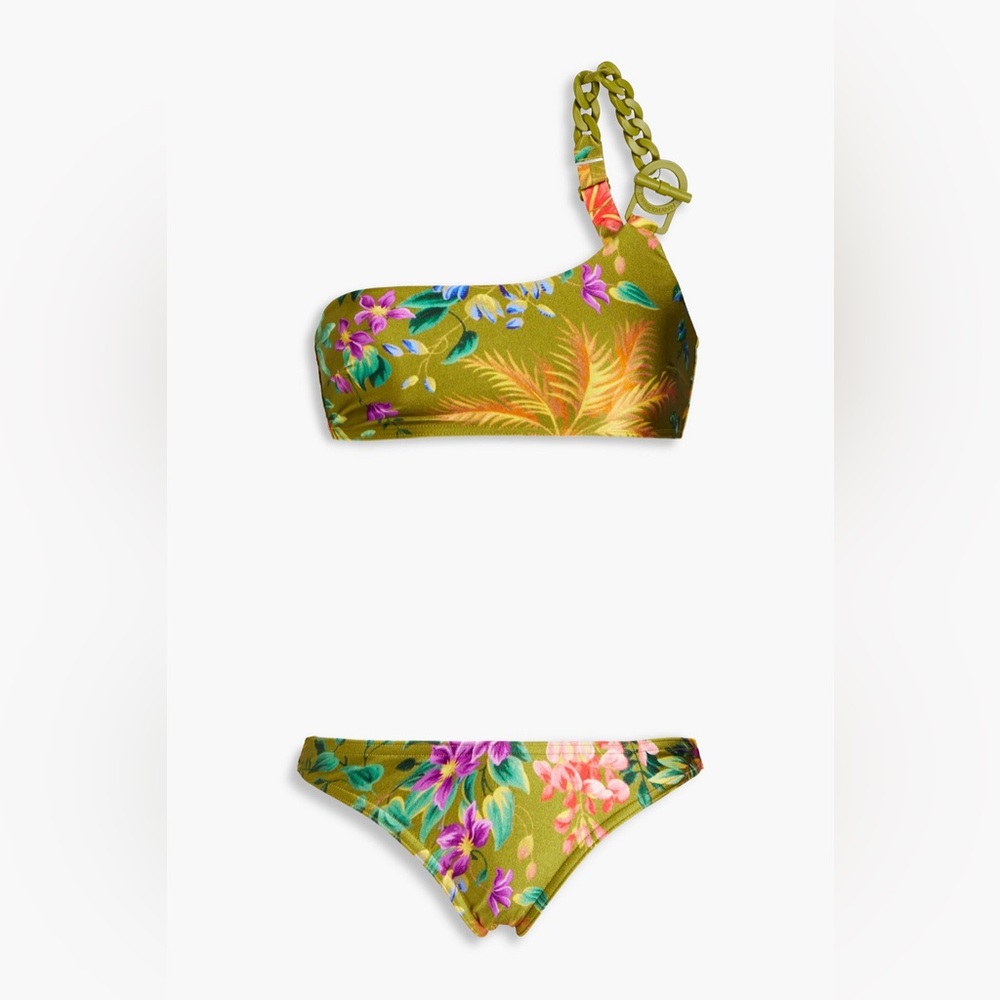 Zimmermann Tropicana Asymmetrical Bikini sz 1